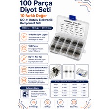 100 Parça Diyot Seti – 10 Farklı Değer Do-41 Kutulu Elektronik Komponent Seti
