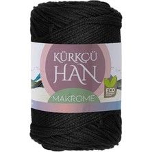 MarkEntegra Kürkçü Han Makrome 3mm 200GR 130M Premium El Örgü Ipi (Zeytin Yaprağı)