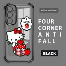 HONTINGA Samsung Galaxy A05S ile Uyumlu Kılıf Şeffaf Kılıfı Kamera Koruyucu Basitlik Anti Düşme Kamera Korumalı Kitty Desen Yumuşak Silikon Couple Telefon Kılıfı Kadın ve Erkek Için Uygundur K3-0368