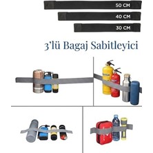MarkEntegra Bagaj Toplayıcı Düzenleyici Organizeri Lastiği Elastik Sabitleyici 3'lü Set Cırt Cırtlı
