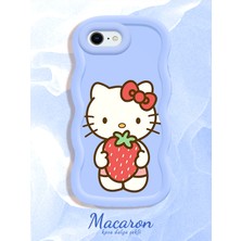 HONTINGA iPhone 6s Plus Uyumlu Kılıf Düşüme Önleyici Basitlik Anti Düşme Kamera Koruyucu Basit Mavi Yumuşak Silikon Couple Telefon Kılıfı Kitty Desen K9-0305