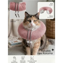 MarkEntegra Elizabeth Yakalık Yumuşak Ayarlanabilir Kedi Köpek Koruyucu Boyunluk, Pembe, L Beden