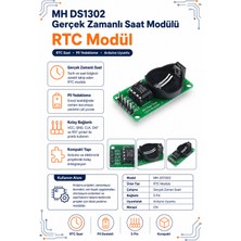 Mh DS1302 Gerçek Zamanlı Saat Modülü Rtc Modül Arduino Uyumlu
