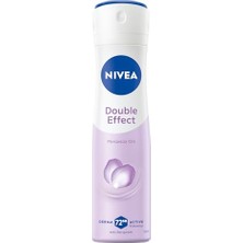 MarkEntegra Nıvea Kadın Sprey Deodorant Double Effect 150ML, 72 Saat Anti-Perspirant Koruma, Alkolsüz, Pürüzsüz Cilt, Doğal Avokado Özleri