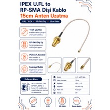 Ipex U.fl To Rp-Sma Dişi Kablo 15CM Anten Uzatma Kablosu