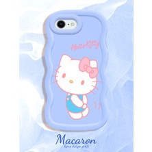 HONTINGA iPhone 6s Plus Uyumlu Kılıf Düşüme Önleyici Basitlik Anti Düşme Kamera Koruyucu Basit Mavi Yumuşak Silikon Couple Telefon Kılıfı Kitty Desen K9-0302