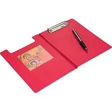 MarkEntegra Sekreterlik Kapaklı A5 Küçük Boy Pvc 17,5X24 Cm. Kırmızı - Dikkat Sadece A5 Ebat Evraklar Için Uygundur
