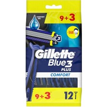 MarkEntegra Gillette Blue3 Comfort Kullan At Erkek Tıraş Bıçağı 9+3 Adet