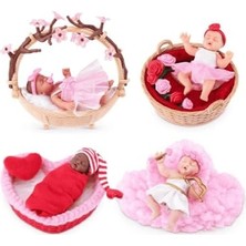 MarkEntegra Mini Baby Tatlı Kalpler Sürpriz Paket MNB22000 Özel Kalp Kapsül Içinde Ultra Gerçekçi Mikro Bebek ve Tematik Oyun Aksesuarları