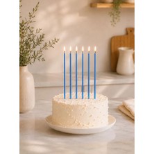 Parti Adresi Uzun Pasta Mumu Mavi 20 Cm