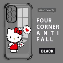 HONTINGA Samsung Galaxy A52S 5g ile Uyumlu Kılıf Şeffaf Kılıfı Kamera Koruyucu Basitlik Anti Düşme Kamera Korumalı Kitty Desen Yumuşak Silikon Couple Telefon Kılıfı Kadın ve Erkek Için Uygundur K3-0367
