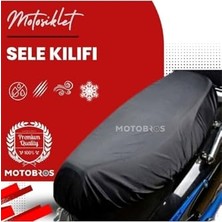 MarkEntegra Vespa Primavera 150 Uyumlu Motosiklet Siyah Sele Kılıfı, Su Geçirmez Kumaş