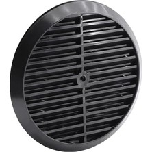 MarkEntegra Doğalgaz Havalandırma Yuvarlak Mutfak Cam Menfezi Siyah 18 cm Hava Akış Kanalı Güvenlik Gaz Kaçağı