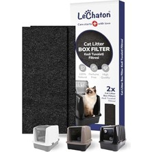 MarkEntegra Lüks Kapalı Kedi Tuvaleti Için 2'li Filtre Dikdörtgen 6,5X18 cm (3 Mm)
