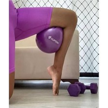 MarkEntegra Dambıl Seti 2  x 2 Adet 4  Ağırlık Seti - 25 cm Pilates Topu 2 Li Set, Tek Ebat, 425CM, Mor