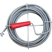 MarkEntegra Kanal Açma Teli, 9 mm Kalınlık, Dayanıklı Metal Tel, Lavabo ve Gider Borusu Açacağı, Tıkanıklık Giderici, Spiral Tel, Ergonomik Sap, Kolay Kullanım, Lavabo, Tuvalet, Banyo, Küvet Açıcı (10 M)