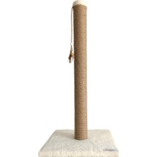 MarkEntegra 82 cm Kedi Tırmalama Tahtası 8 Çap Boru Çapı Tek Parça (Ekru)