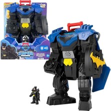 MarkEntegra Fisher-Price Işıklı, Sesli ve Hareketli  Dc Super Friends Batman Uçuş Aracı, 7,5 Cm'lik Aksiyon Figürü, Fırlatıcı ve Disklerle 36,5 Cm'lik Oyuncak, JDL03