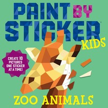 Karahanbey Paint By Sticker Kids (Official): Zoo Animals: Create 10 Pictures One Sticker At A Time!