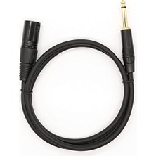 MarkEntegra Enstrüman Gitar Kablosu Xlr Erkek 6.35MM Erkek Kablo 2 Metre