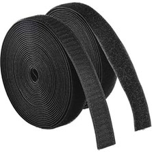 MarkEntegra Dünya Magnet 5 Metre - Şerit Cırt Bant, En: 2 Cm, Siyah, Natural, Dişi-Erkek Takım, Cırt Cırtlı Bant