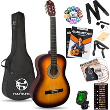MarkEntegra Luca C-180SB Sunburst Klasik Gitar Seti 4/4 Sap Ayarlı