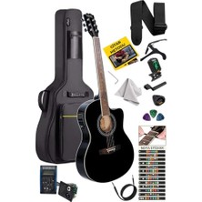 MarkEntegra Midex XC-300XBK-EQ Profesyonel Siyah Elektro Akustik Gitar 4/4 Yetişkin Üst Segment