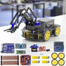MarkEntegra Arduino ile Uyumlu 4WD Robot Kollu Full Set - Crane