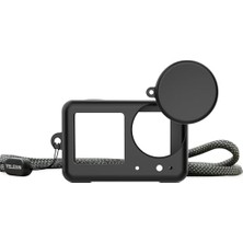 MarkEntegra Djı Osmo Action 5  Silikon Kılıf + Lens Koruyucu + Güvenlik Kordon Ipi (Osmo Action 3/4/5  Uyumlu)