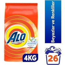 MarkEntegra Alo-4 kg Kar Çiçeği Ferahlğı Beyazlar ve Renkliler Hızlı Çözülme Toz Deterjan