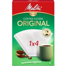 MarkEntegra Melitta Original Beyaz Kahve Filtre Kağıdı 1x4 Numara 80'li Paket