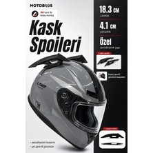 Motobros Kask Spoiler Aerodinamik Spoiler Universal Siyah 2 Adet