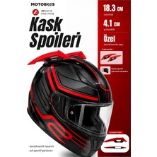Motobros Kask Spoiler Aerodinamik Spoiler Universal Kırmızı 2 Adet