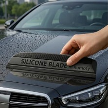 MarkEntegra Romofy Premium Silikon Araç Su Çekici Çizmez - Su Lekesi Önleyici Araba Slikon Çekçek Cam ve Kaporta Su Temizlik Sileceği - Hızlı Kurulama Aparatı - Esnek Gövdeli Araç, Cam ve Kaporta Sileceği