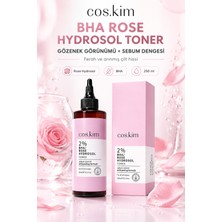 cos.kim 2% BHA Gül Hidrosol Tonik 250 ml Akne ve Siyah Nokta Karşıtı Tüm Cilt Tipleri İçin Etkili
