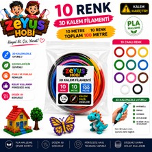 Sönmez Tasarım Zeyus Filament 10 Renk 10METRE ( Toplam 100 Metre )