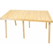 Woodensa Çok Amaçli Katlanabilir Kamp, Piknik Masasi Naturel 60X60X9