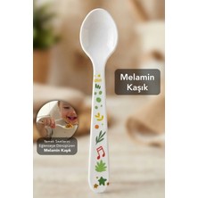 Meleni Baby Figürlü Melamin Kaşık - Çocuk Bebek Beslenme Mama Kaşığı Alıştırma Kaşığı