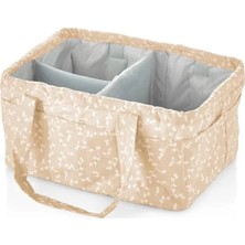 Babyjem Katlamalı Organizer 795 Somon Çiçek 25x35 Cm Kapasite ile Anne ve Bebek İçin Pratik Çanta