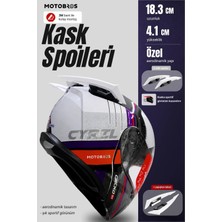 Motobros Kask Spoiler Aerodinamik Spoiler Universal Beyaz 2 Adet