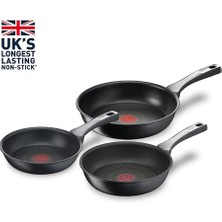 MarkEntegra Tefal Titanyum 6x Unlimitedone Indüksiyon Tabanlı 20/24/28 cm 3'lü Tava Seti - 2100116646