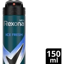 Rexona Men Erkek Sprey Deodorant Invisible Ice Fresh 150 ml