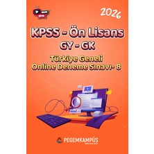 Pegem Kampüs 2026 KPSS Ön Lisans GYGK Türkiye Geneli Online Deneme Sınavı-8