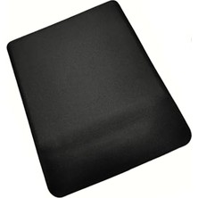MarkEntegra Bileklikli Desenli Bilek Destekli Kaymaz Taban Bilgisayar Notebook Mouse Pad (Siyah Düz)