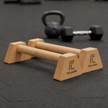 Empressco 38 cm Ahşap Push Up Bar, Kaymaz ve Dayanıklı Paralel Bar