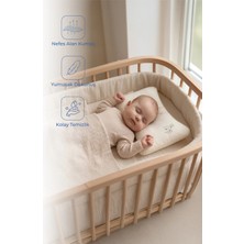 Babyjem Muslin Yastık Nakışlı Ekru