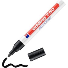 MarkEntegra Edding 750 Tam Örtücü Boya Kalemi - Siyah - 1 Kalem - Yuvarlak Uçlu 2-4 mm