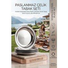 Transformacion 6'li Paslanmaz Çelik Tabak Seti 21 Cm, Kırılmaz Aile Boyu, Yeniden Kullanılabilir