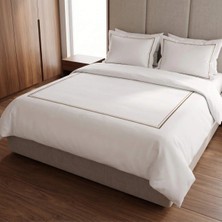 Penelope %100 Pamuk Saten Çift Kişilik Bej Nevresim Seti 240X220 cm - Signature Line Serisi