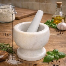 Empressco El Yapımı Doğal Mermer Havan ve Tokmak, 11X11 Cm, Şık ve Dayanıklı